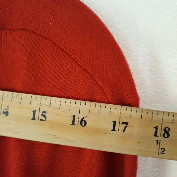 Charter Club Sweater with Attached Underlayer Open Women 3X Red Metallic - Picture 5 of 11